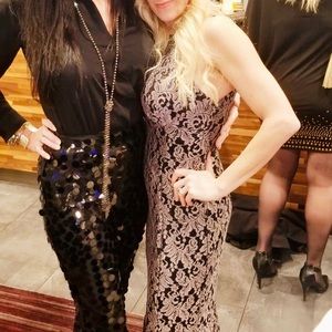 Black and chrome formal mermaid fit dress